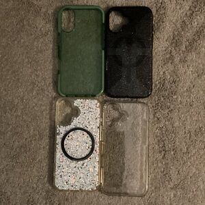 Elegant Phone Case Collection - Speck, Tech 21 Black, Glitter, Clear iPhone 16